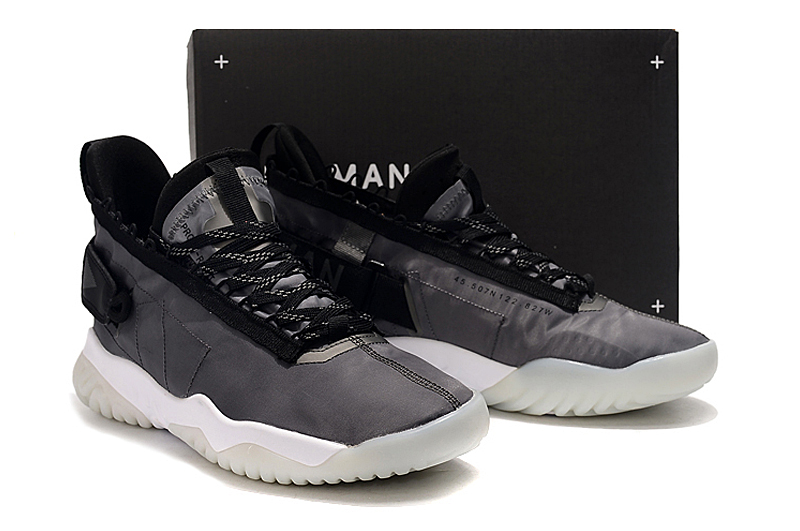 2019 Men Jordan Air Max 87 Grey Black White Shoes